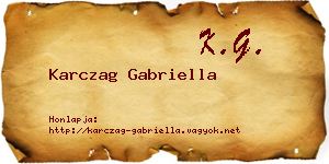 Karczag Gabriella névjegykártya